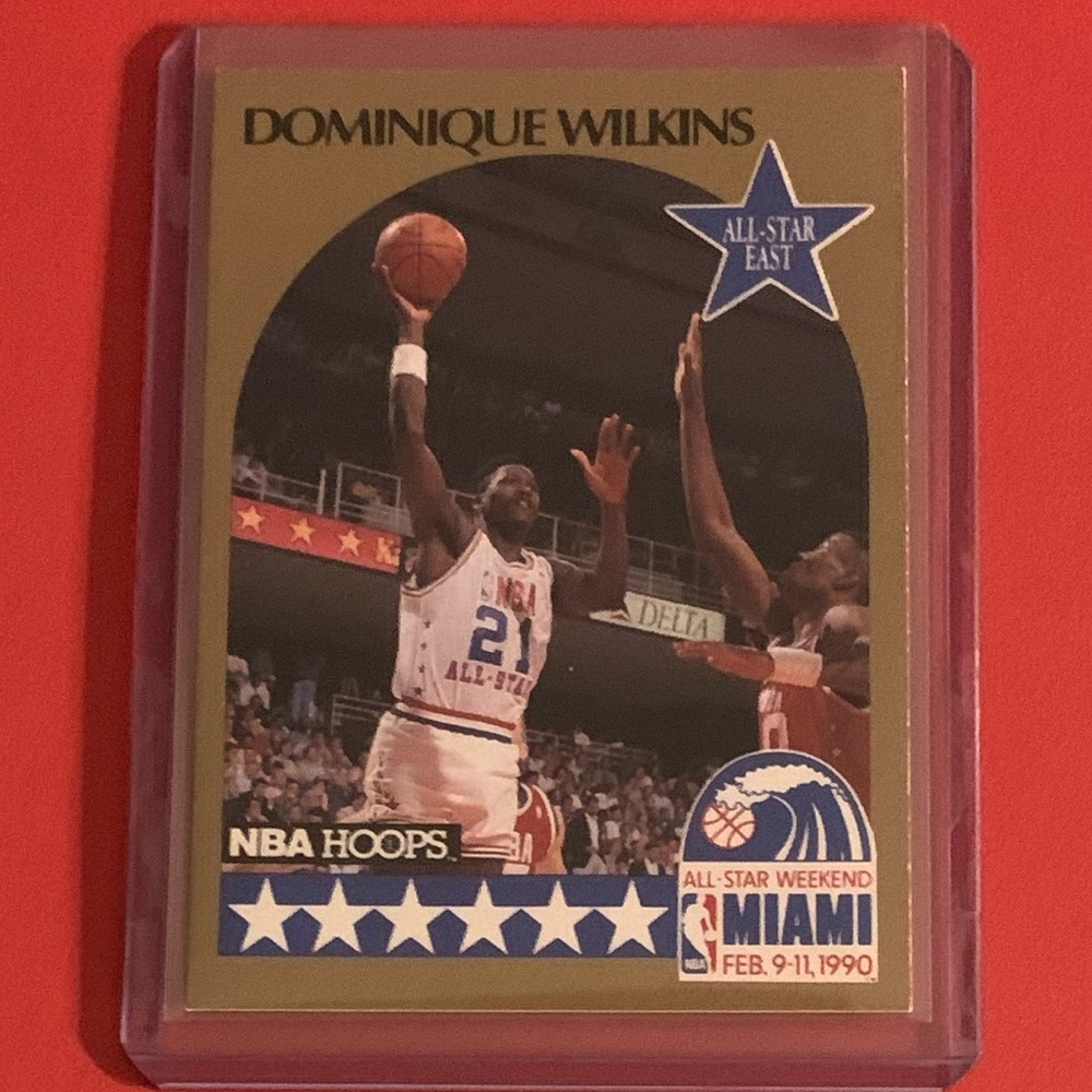 Dominique Wilkins [All-Star] #12 1990-91 Hoops Basketball Trading Card